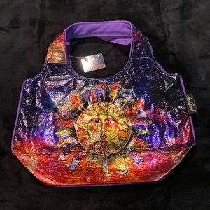 NWOT Laurel Burch foiled bag “Harmony Sun”